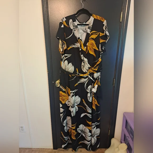 Olivia Matthews | Dresses | Womens Size 3x Black Dress With Orange And White Flowers | Poshmark Olivia Matthews | Dresses | Womens Size 3x Black Dress With Orange And White Flowers | Poshmark